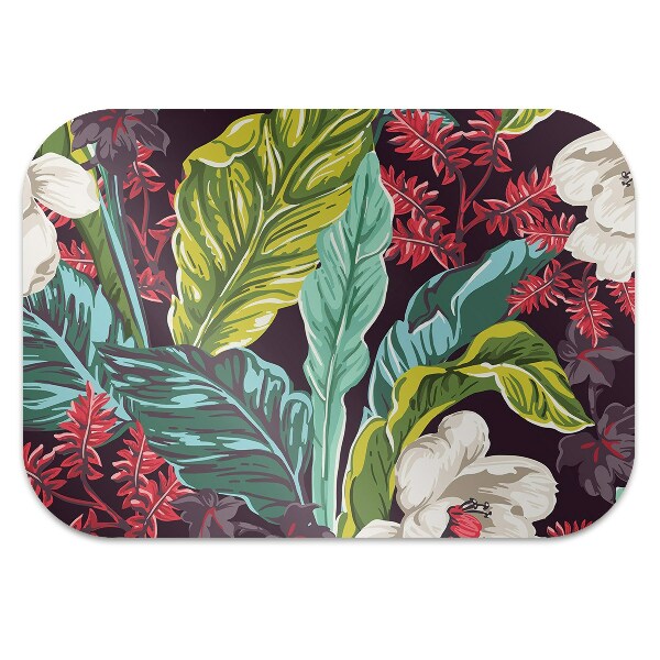 Office chair floor protector floral design