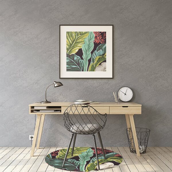 Office chair floor protector floral design