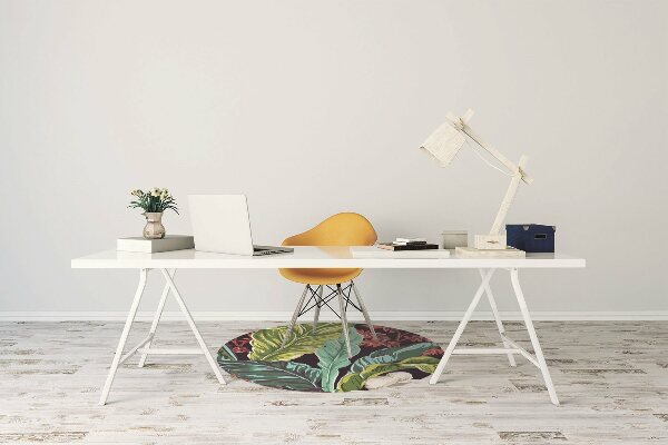 Office chair floor protector floral design