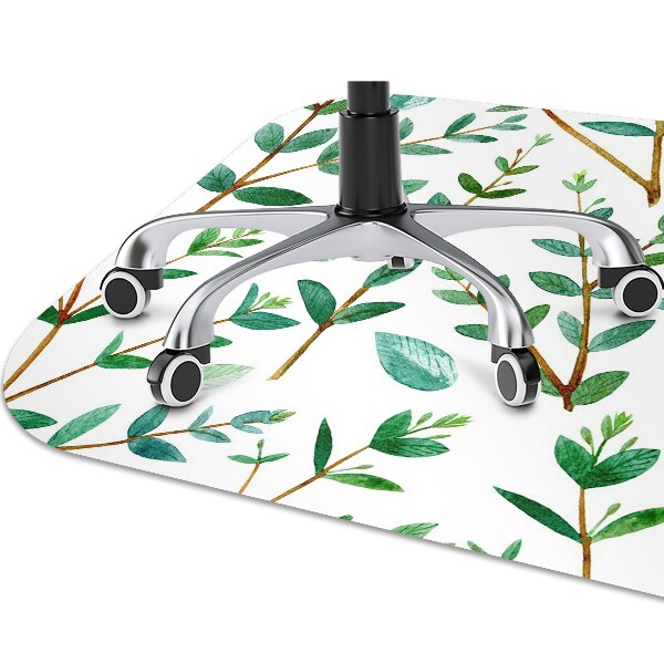 Office chair mat green branches