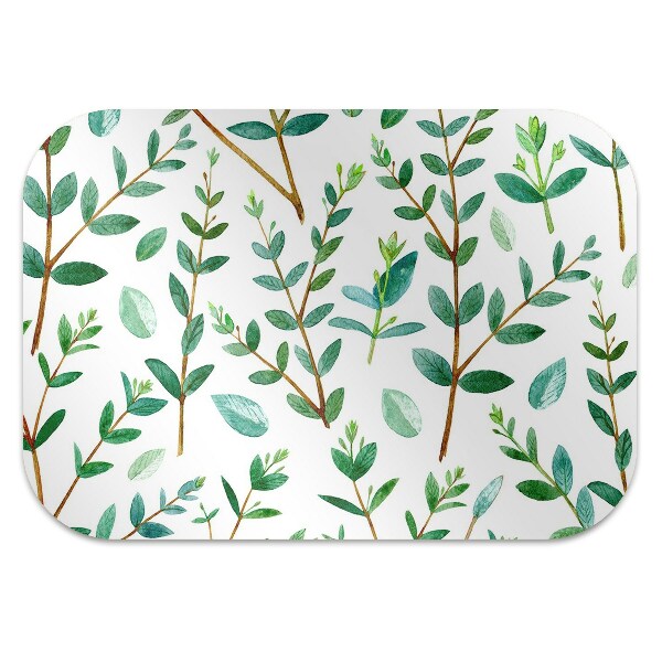 Office chair mat green branches