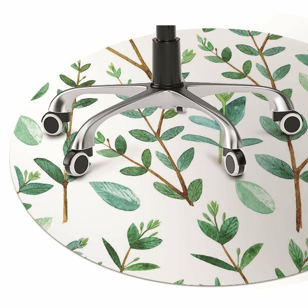 Office chair mat green branches
