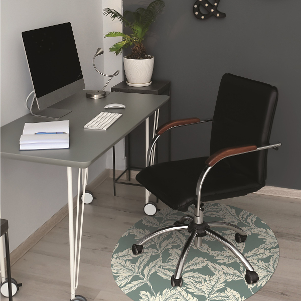 Computer chair mat picture leaves