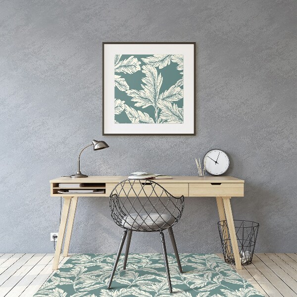 Computer chair mat picture leaves