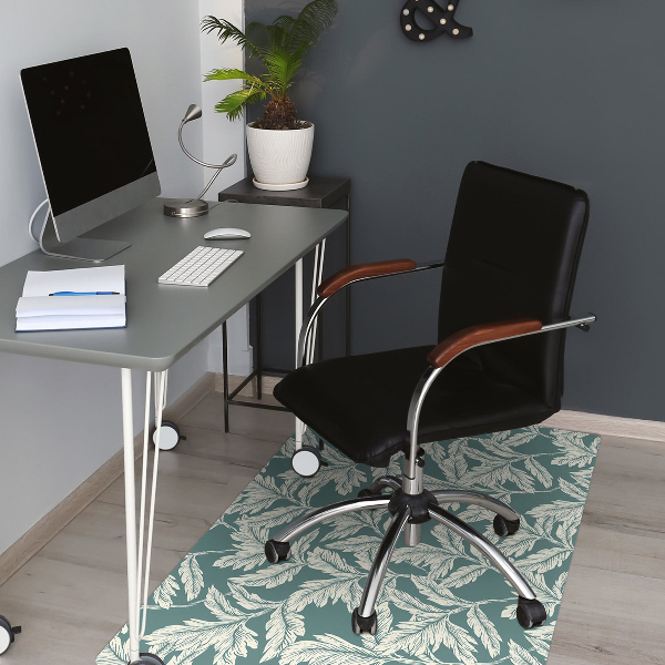 Computer chair mat picture leaves