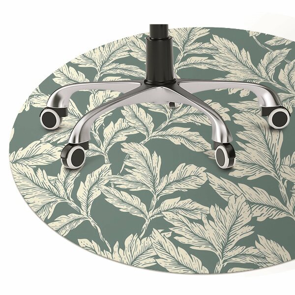 Computer chair mat picture leaves