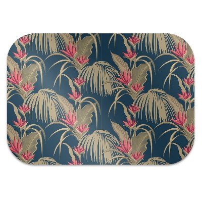 Chair mat floor panels protector tropical Palm Trees