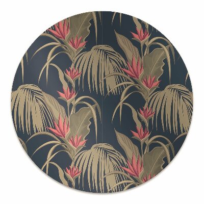 Chair mat floor panels protector tropical Palm Trees