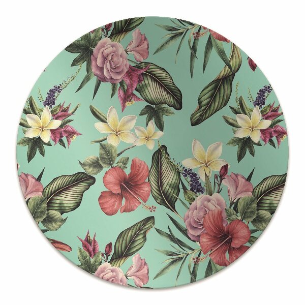 Office chair mat Leaves and flowers