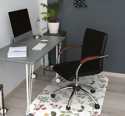 Office chair mat Berries and Flowers