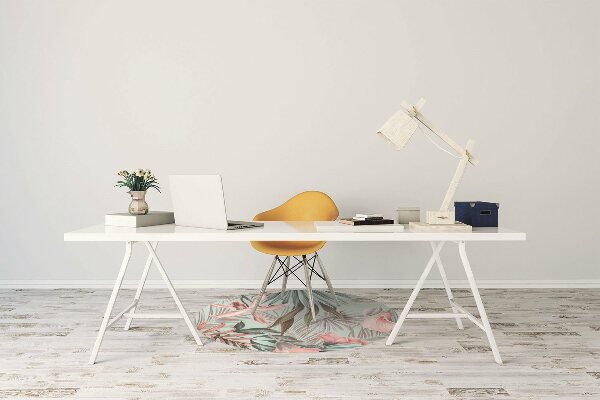 Chair mat floor panels protector pastel flowers