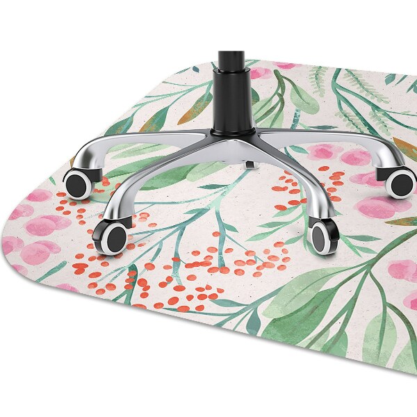 Chair mat floor panels protector rowan leaves