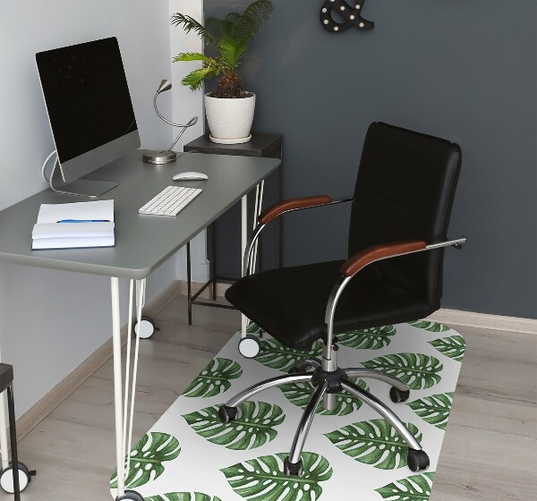 Office chair mat Leaves