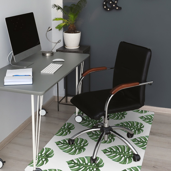 Office chair mat Leaves