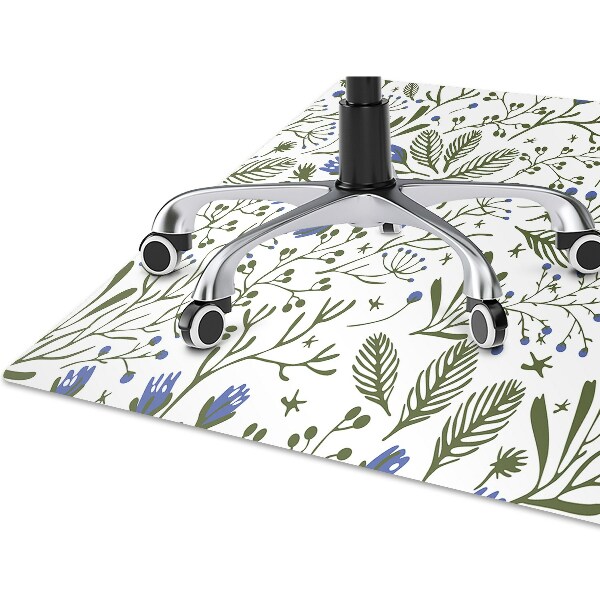 Office chair mat flowers