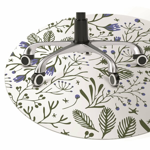 Office chair mat flowers