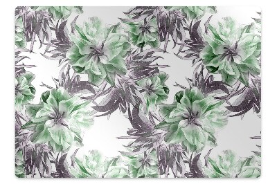 Office chair mat magical flowers