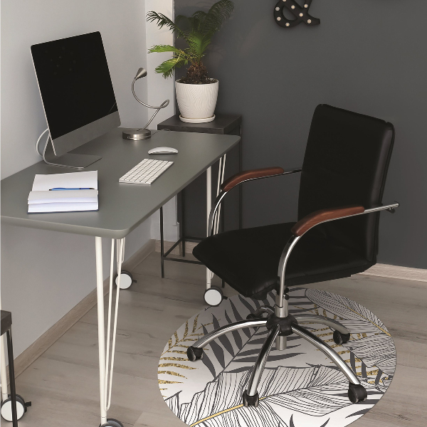 Computer chair mat palm leaves