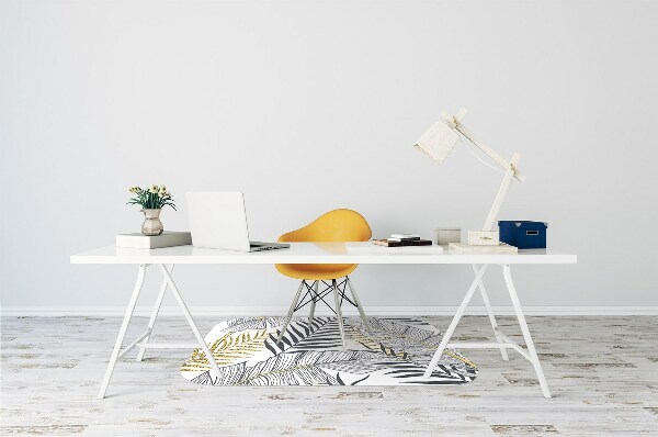 Computer chair mat palm leaves