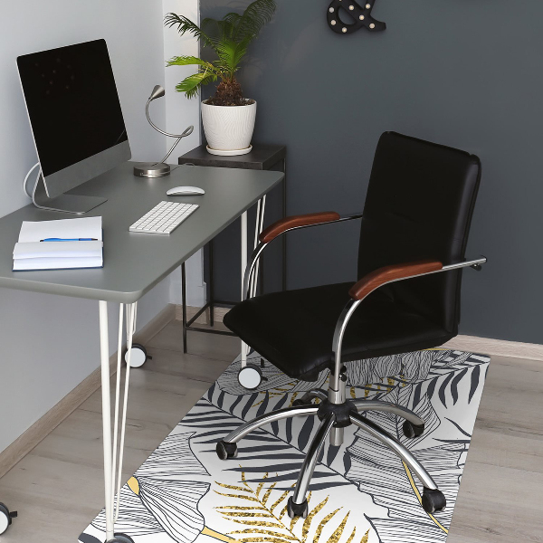 Computer chair mat palm leaves