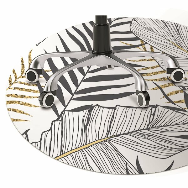 Computer chair mat palm leaves