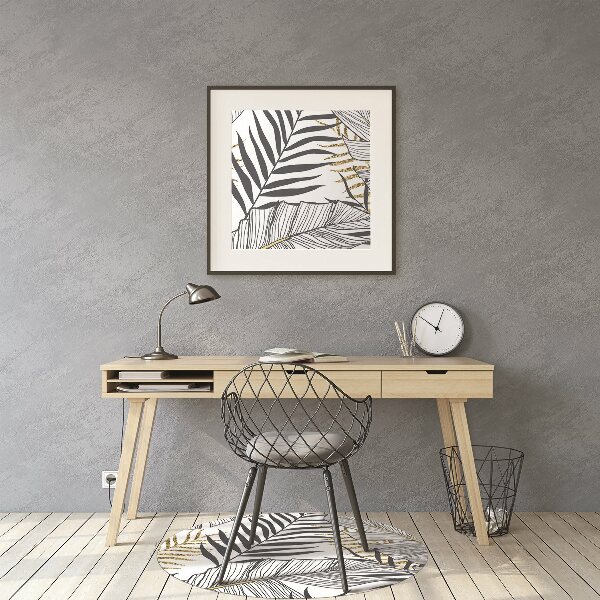 Computer chair mat palm leaves