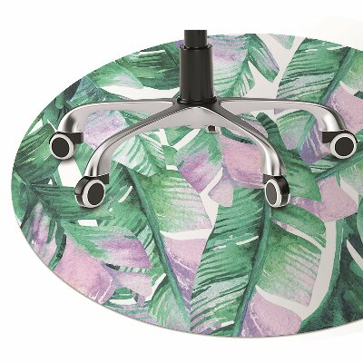 Chair mat floor panels protector pastel leaves