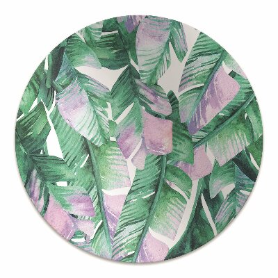 Chair mat floor panels protector pastel leaves