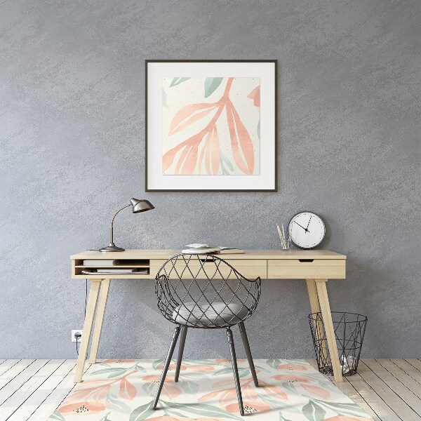 Office chair mat Leaves