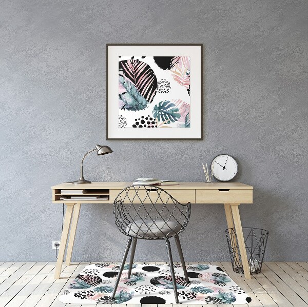 Office chair mat Abstraction leaves