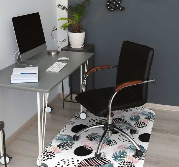 Office chair mat Abstraction leaves