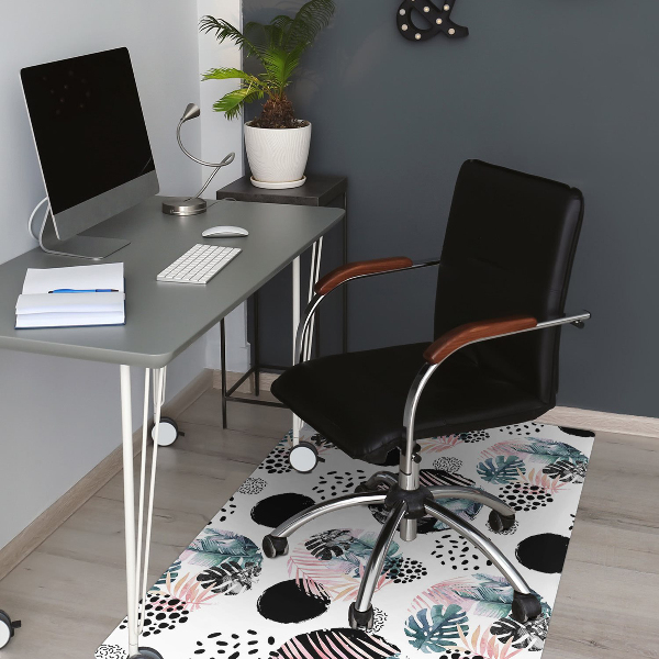 Office chair mat Abstraction leaves