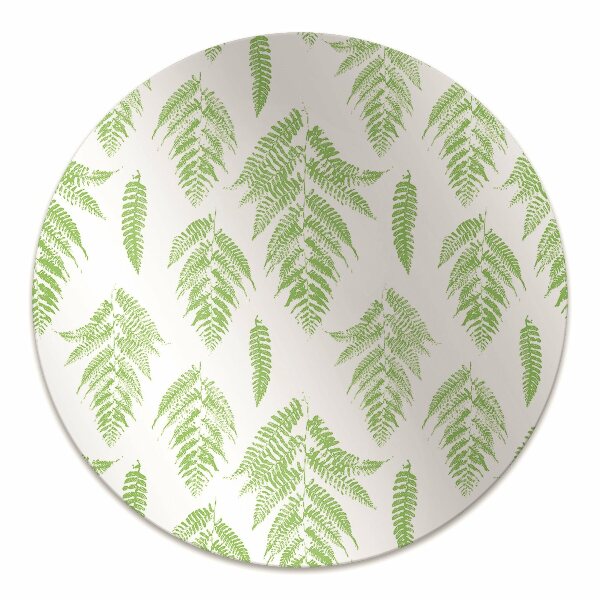 Office chair mat imprints of ferns