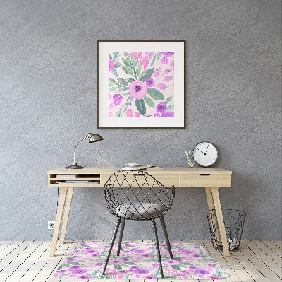 Desk chair mat floral Pattern