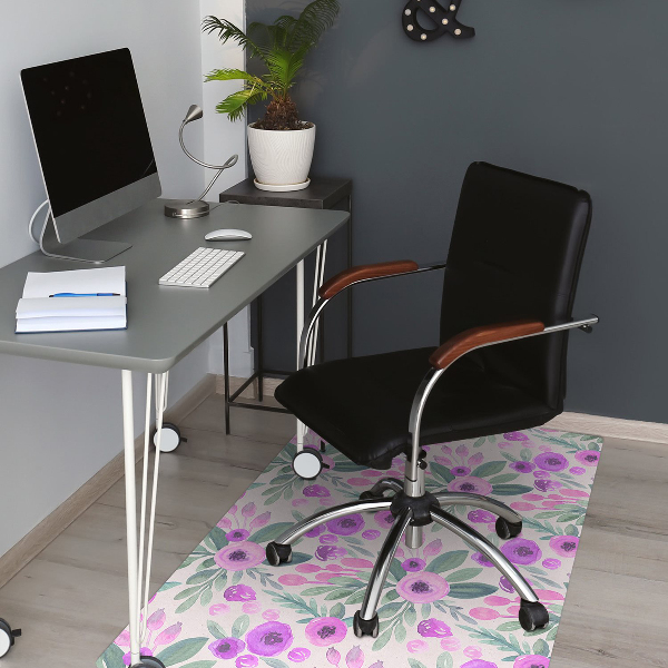 Desk chair mat floral Pattern