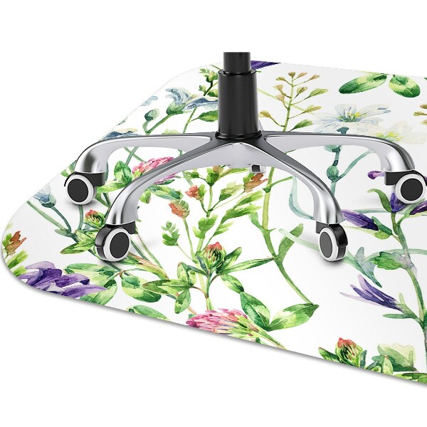 Computer chair mat Field flowers