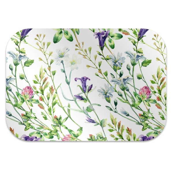 Computer chair mat Field flowers