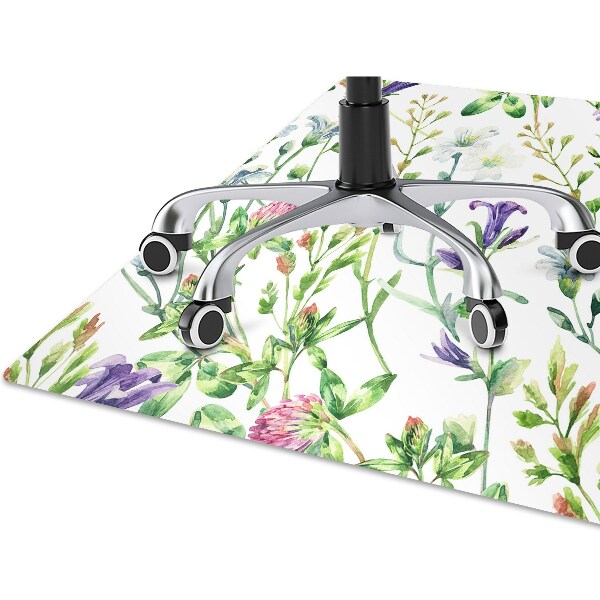 Computer chair mat Field flowers