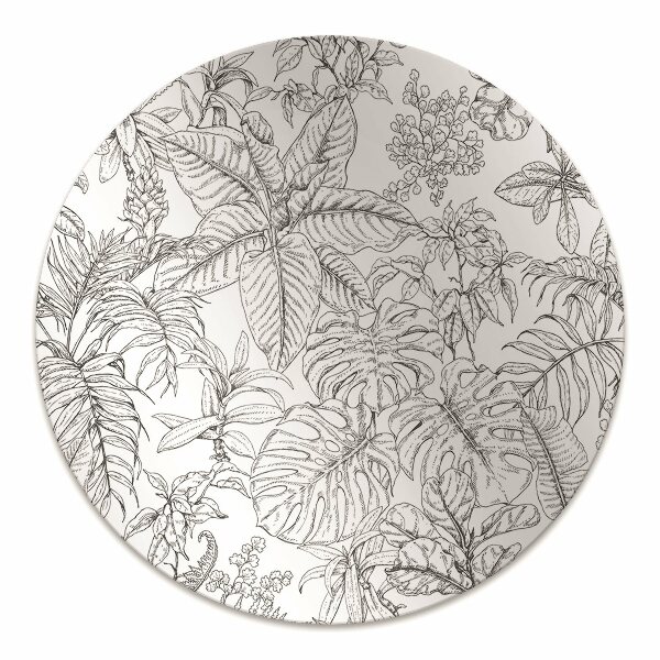 Office chair mat drawn leaves
