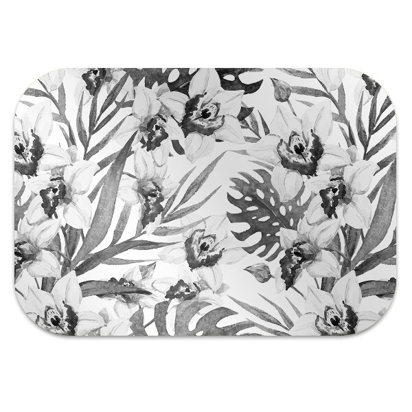 Office chair mat Leaves and flowers