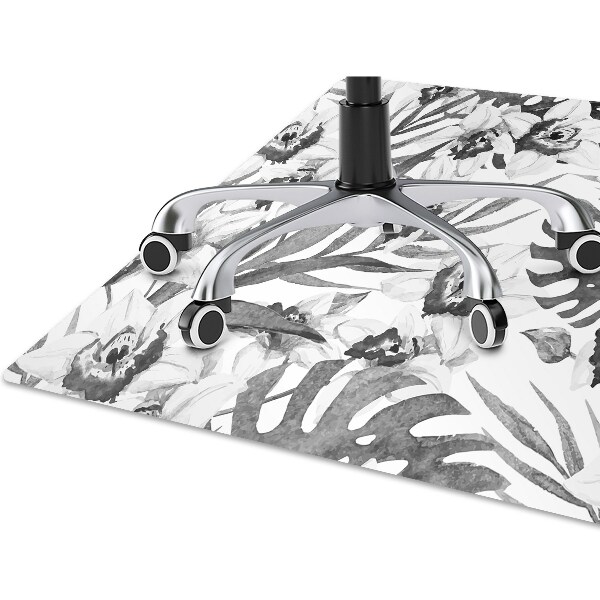 Office chair mat Leaves and flowers