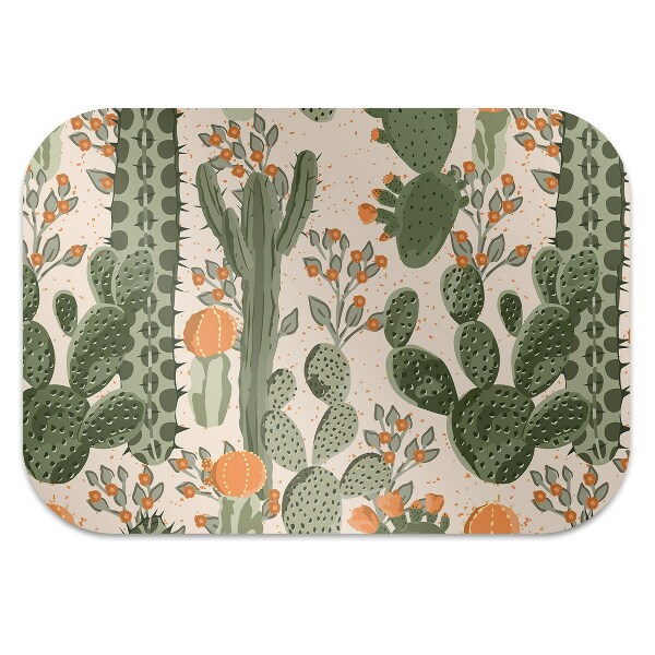 Chair mat orange cactus