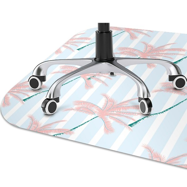 Office chair floor protector palm leaves