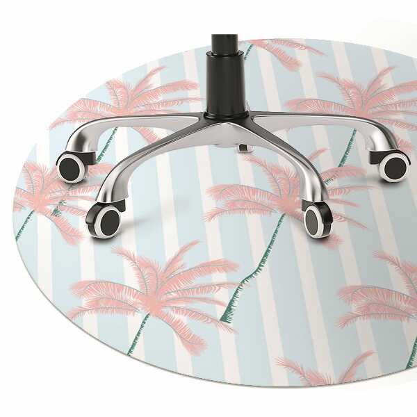 Office chair floor protector palm leaves
