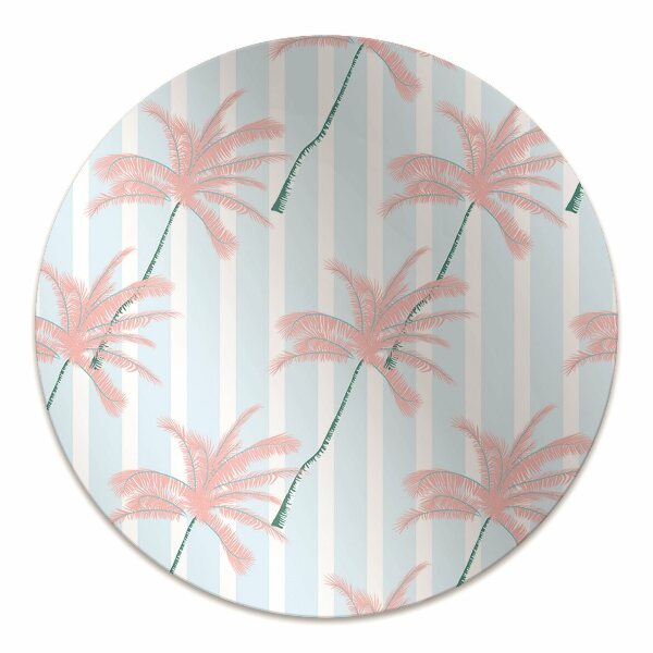 Office chair floor protector palm leaves