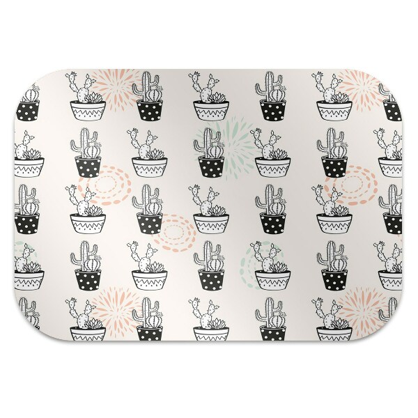 Chair mat floor panels protector cactus flower pots