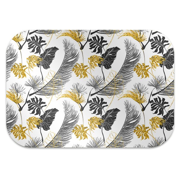 Chair mat floor panels protector tropical Gold