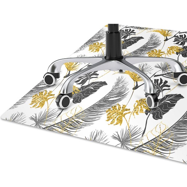 Chair mat floor panels protector tropical Gold