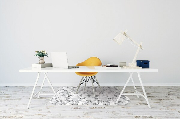Office chair mat Tigers and zebras