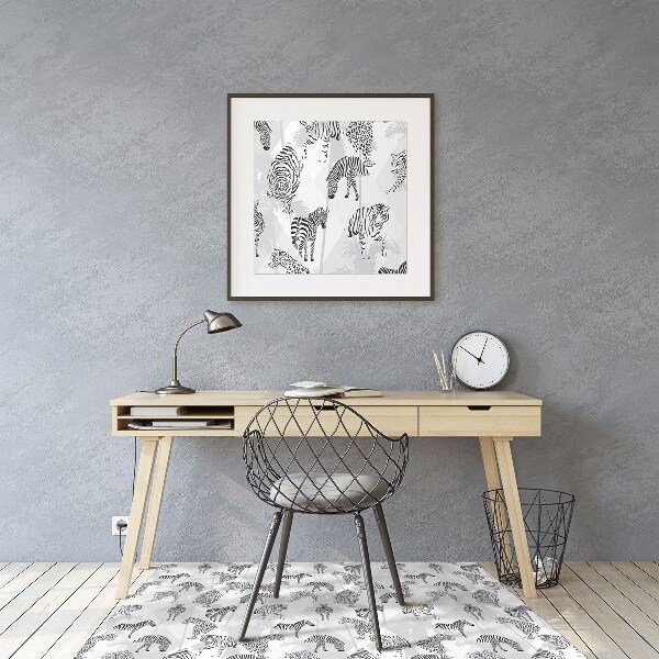 Office chair mat Tigers and zebras